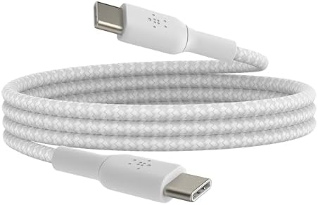 Alternative view of (0.5ft) Braided USB-C to USB-C Cable for 16, 16 Pro, 16 Pro Max, 16 Plus, 15, Galaxy S24, S23, Note10, 9, 8, iPad Pro & More -