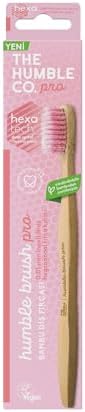 Humble Brush Pro Line Yetişkin Soft Lila 0.01 İnceltilmiş Hegzagonal Fırça Kılları İçeren Bambu Diş Fırçası
