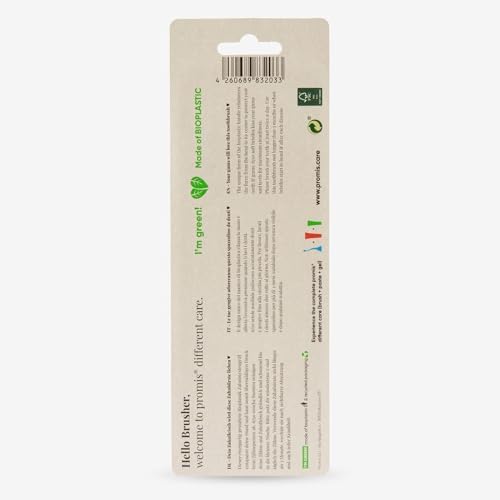 Alternative view of PROMIS Colored Bioplastik 3’lü Diş Fırça Seti – 6750 Yumuşak Kıl, Ergonomik Lignin Sap, Canlı Renkler, Antibakteriyel, İtalyan Tasarımı, Alman Üretimi