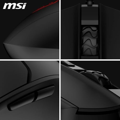 MSI GG FORGE GM100 GAMING MOUSE MAX 6400 DPI 108GR 1,5m KABLO OPTIK SENSOR MICRO SWITCH RGB LED OYUNCU FARESI - Görsel 3