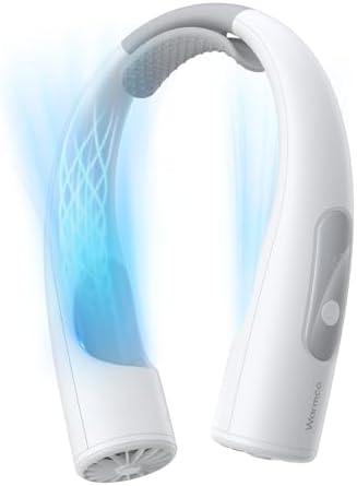 Warmco 10000mAh Taşınabilir Boyun Fanı - 360 ° Soğutmalı 4 Hızlı Şarj Edilebilir Kişisel Fan, Ofis/Spor Salonu/Seyahat için 24H Çalışma Süresi, Kadın Erkek Anne Baba için Hediyeler - Görsel 3