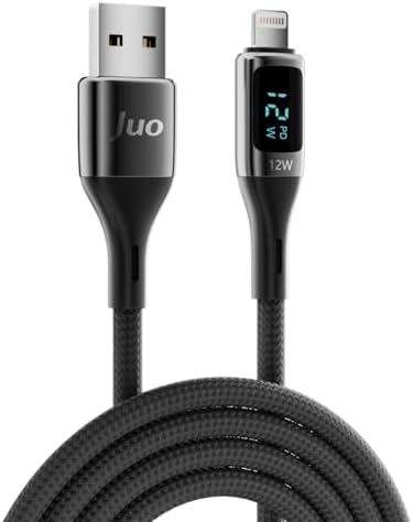 Alternative view of 12W Dijital Led Ekranlı USB-A to Lightning iPad Örgülü Hızlı Şarj ve Data Kablosu 1 Metre