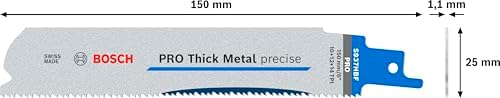 5x PRO Thick Metal S937HBF Hassas Panter Testere Bıçağı (Metal Borular ve Profiller, Demir İçermeyen Metaller, Uzunluk 150 mm, Professional Aksesuar Panter Testere) - Görsel 3
