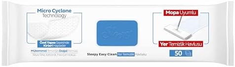 Easy Clean Çamaşır Suyu Katkılı Mopa Uyumlu Yer Temizlik Havlusu&Mendili 50 Yaprak