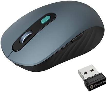 Keychron BM25 Kablosuz Fare, güvenilir PAW3212 sensöre sahiptir. 2.4 GHz, Bluetooth ve USB kablolu bağlantı (BM25-C61)