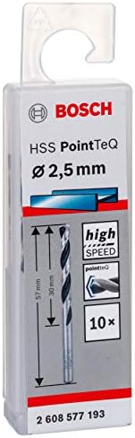 Professional 10 adet HSS spiral matkap ucu PointTeQ (metal için, 2,5 x 30 x 57 mm, matkap aksesuarı) - Görsel 2