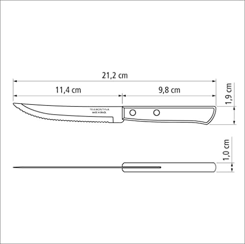 Churrasco 21198/715 Biftek-Steak Bıçağı (6lı Blister)