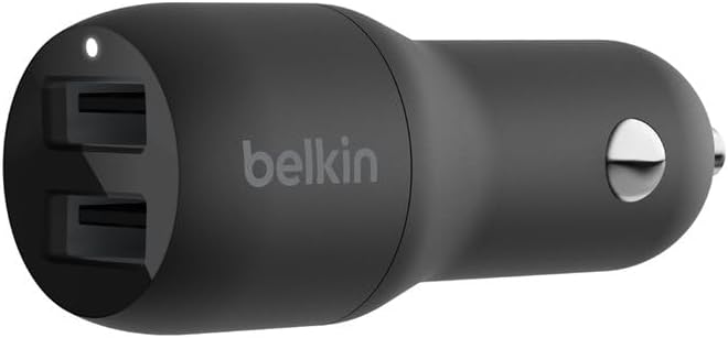 Alternative view of Boost Charge Çift Bağlantı Noktalı 24 W Araç Şarjı, iPhone ve Android telefon uyumlu, Siyah, CCB001btBK