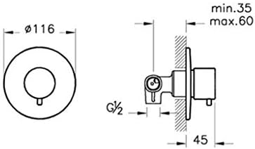 Alternative view of A41656 Ankastre 2 Yollu Yönlendirici Krom