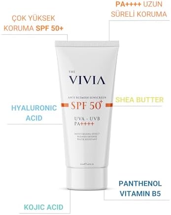 Alternative view of The Vivia Leke Karşıtı Yüksek Koruyucu Yüz Güneş Kremi Tüm Cilt Tipleri SPF 50+ 50 ml