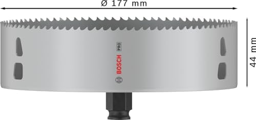 1x PRO Multi Material Power Change Plus Delik Açma Testeresi (Yumuşak Ahşap, Alçıpan, Ø 177 mm, Professional Aksesuar Döner Matkap/Vidalamalar, Darbeli Matkap/Vidalama) - Görsel 3