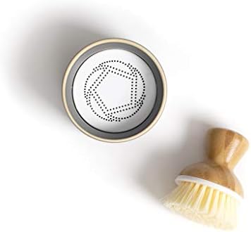 Full Circle Bubble bis Keramik Seifenspender & Scrubber Schwamm Set, weiß, grau/weiß, Dish Brush + Dispenser - Görsel 3