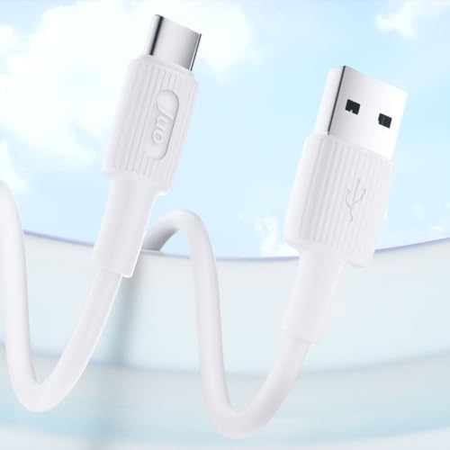 Alternative view of 66W USB-A to USB Type-C Silikon Hızlı Şarj ve Data Kablosu Beyaz 1 Metre