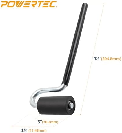 Alternative view of 71010 J-Roller uzun saplı kauçuk rulo, 3,8 cm x 7,6 cm – profesyonel kaplama kenar bandı ve zemin laminasyon aleti, düz sap