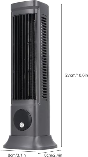 HP-F21 USB Şarjlı Sessiz Kule Tipi Masaüstü Mini Fan 3 Kademe Ofis Tipi Soğutucu Kule Fanı