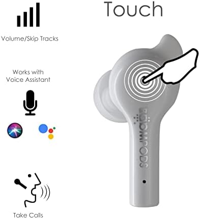Bassline GO kablosuz Bluetooth kulaklık, kablosuz kulaklık ve şarj kutusu, 23 saate kadar çalma süresi, ENC gürültü önleyici mikrofonlu TWS kulak içi kulaklık, IPX4 koruma Ear Buds - Görsel 3