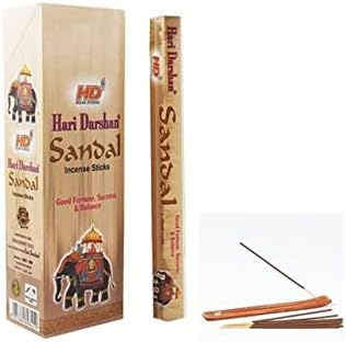 Alternative view of Hari Darshann Sandal Ağaç Kokusu 20 Adet Çubuk Tütsü 1 Adet Kayık Tütsülük Hediye