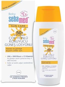 Baby SPF 50+ UVA - UVB Filtresi ve E Vitamini Etkili Çok Yönlü Koruyucu Çocuk Güneş Losyonu 150 ml
