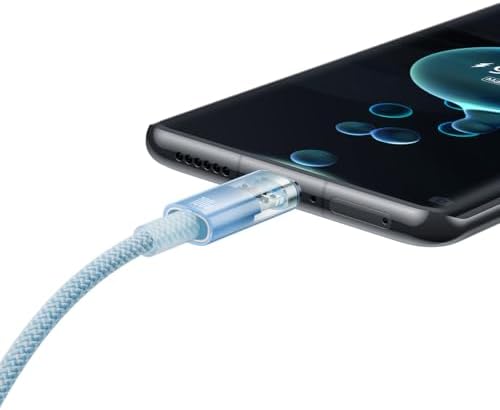 Alternative view of Explorer Serisi Hızlı Şarj Kablosu Akıllı Sıcaklık Kontrolü USB to Type-C 100W, 1m, Mavi