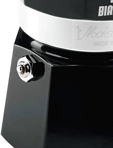 - Siyah: 6 Cups Ocak Üstü Espresso Pişirici - 270ml - Alüminyum Gövde - Patentli Güvenlik Valfi - Tüm Ocak Türleri İçin Uygundur (İndüksiyon Hariç)