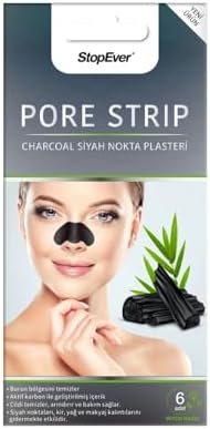 StopEver Charcoal Pore Strip Kömürlü Siyah Nokta Plasteri (2 x 6 Adet)
