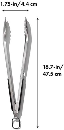 Paslanmaz Çelik Uzun Barbekü Maşası, Dahili Şişe Açacaklı 47,5 cm - Sosis, Sebze ve Daha Fazlası İçin