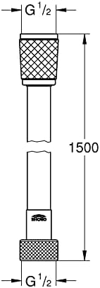 Alternative view of Trend 1500mm Duş Hortumu, Krom, 28741002