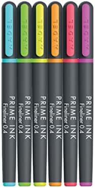 Prime Ink Fineliner 6'lı Neon Klasik İnce Uçlu Kalem