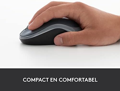 M185 Kablosuz Mouse, 1.000 DPI Optik Sensör, Sağ ve Sol Elle Kullanıma Uygun, 10 m Kullanım Mesafesi, 12 Ay Pil Ömrü, Gri - Görsel 2