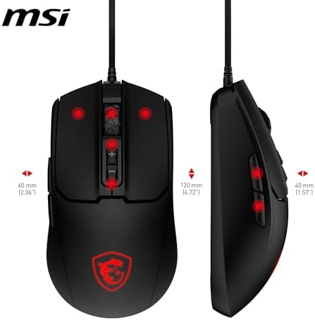 Alternative view of MSI GG FORGE GM100 GAMING MOUSE MAX 6400 DPI 108GR 1,5m KABLO OPTIK SENSOR MICRO SWITCH RGB LED OYUNCU FARESI