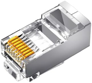 Cat6 Metal 8P8C Ethernet Konnektörü Altın Kaplama 102 Adet