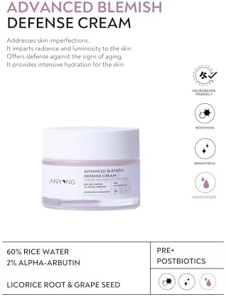 Anyong Geliştirilmiş Leke Karşıtı, Aydınlatıcı, Nemlendirici Krem 50 ml (%60 Pirinç Suyu &%2 Alfa Arbutin)