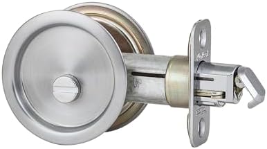 335 26D RND PCKT DR LCK Yuvarlak Yatak/Banyo Cep Kapı Kilidi Saten Krom