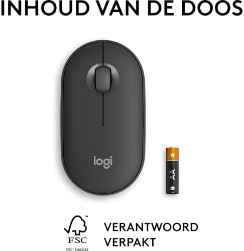 M350s Pebble Mouse 2 İnce Bluetooth Kablosuz Mouse, Taşınabilir, Hafif, Özelleştirilebilir Tuş, Sessiz Tıklama, Windows, macOS, iPadOS,, Chrome İşletim Sistemleri, Easy-Switch, Siyah - Görsel 3