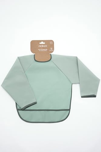 Oyun & Mama Önlüğü Uzun Kollu Mint Yeşili