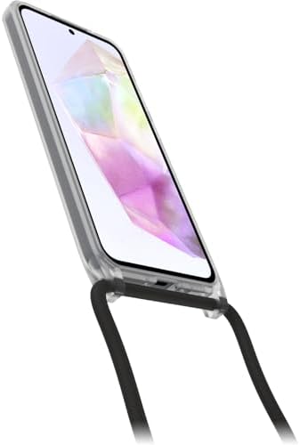 React Necklace kılıf, Galaxy A35 5G için, ultra ince, koruyucu kılıf, ayarlanabilir ve çıkarılabilir cep telefonu zincirli, askeri standartlara göre test edilmiştir, şeffaf - Görsel 2