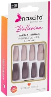 24'lü Ballerina Renkli Takma Tırnak - 155