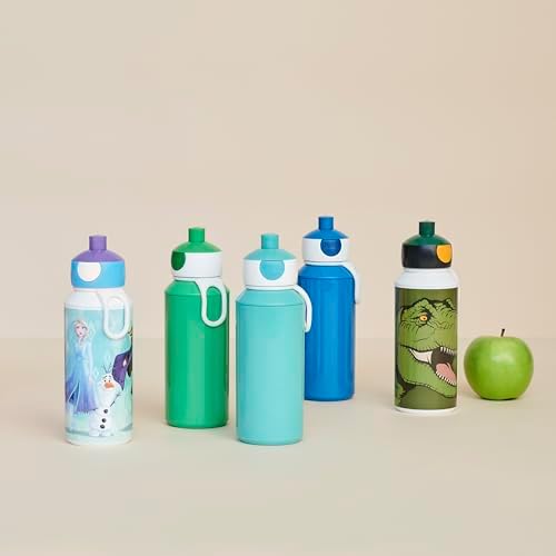 - Pop-up Campus içecek şişesi, su şişesi, okul için sızdırmaz şişe, tekrar kullanılabilir, BPA içermez ve bulaşık makinesinde yıkanabilir, 400 ml, soğuk mavi