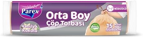 Ekonomik Büzgülü Vanilya Kokulu Çöp Torbası Orta Boy