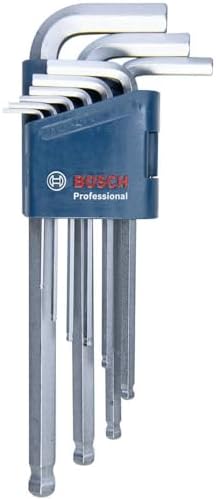 Professional alyan anahtar seti 1600A01TH5, HEX 9 parça açılı anahtar, 1.5-10.0 mm, mavi - Görsel 2