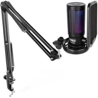 Alternative view of Midex V6 RGB Set USB Oyuncu ve Yayıncı Mikrofonu Condenser Stüdyo (Kayıt Gaming Tiktok Twitch Canlı yayın Discord Youtube)