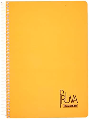 A4 Pet Spiralli Karton Kapaklı Defter 144 Yaprak - Çizgili - Turuncu