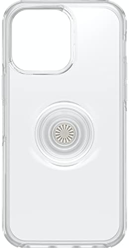 14 Pro Max Otter+Pop Kılıfı, Darbeye Dayanıklı, Düşmeye Dayanıklı, PopSockets PopGrip'li Koruyucu Kılıf, Askeri Standartlara Göre 3 Kez Test Edilmiştir, Şeffaf