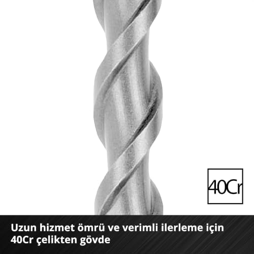 Alternative view of Orijinal  7 Parça SDS Plus Kırıcı Matkap Ucu Seti, 160 mm, (4 Ağızlı Karbür Plakalı, Merkezleme Uçlu, 40Cr Takım Çeliğinden Üretilmiştir; Tadilat ve Beton Bağlantı İşleri İçin) - 49265510