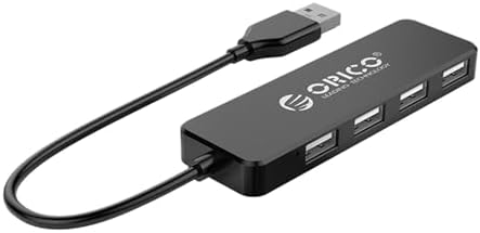 USB-A Hub 4 Ports USB 2.0 Siyah - Görsel 3