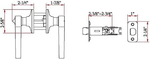 Design House 740407 Scroll 2 Yönlü Ayarlanabilir Gizlilik Kapı Kolu, Yağla Pürüzlü Bronz, 6 Evrensel