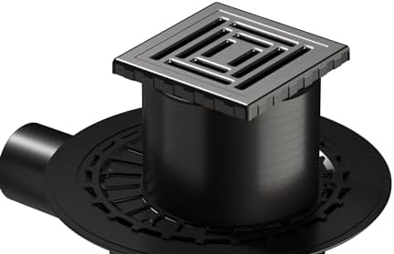 Alternative view of V-Flow Kare 5607314 Yalıtımlı Duş Kanalı, Yandan Çıkışlı, 10x10 cm, DK 800 Kapak, Mat Krom