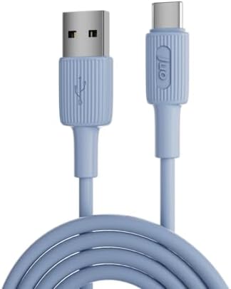 Alternative view of 12W USB-A to Type-C Silikon Hızlı Şarj ve Data Kablosu Mavi 1 Metre