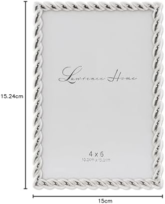 Alternative view of 710046 Silver Metal Rope Picture Frame, 10cm by 15cm