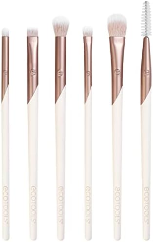 Alternative view of EcoTools Luxe Zarif Göz Makyajı Fırça Seti, Göz Farı, Eyeliner ve Kaş Makyajı İçin, Profesyonel Göz Fırçası Seti, Çevre Dostu Makyaj Araçları, Sentetik Kıllar, Zulüm Ücretsiz ve Vegan, 6 Parça Set